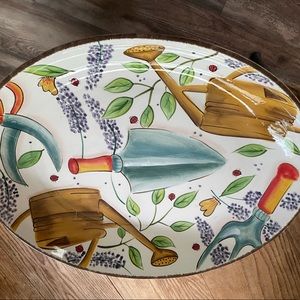 Bright and Colorful oval server.